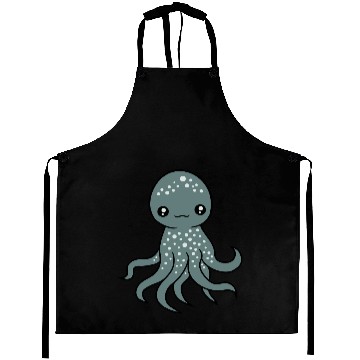 Discover Octopus squid tentacle cephalopod cute sweet comic Aprons