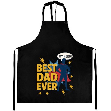 Discover Best Dad ever superhero style Aprons