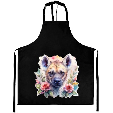 Discover Sage the Blooming Hyena Aprons
