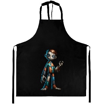 Discover Stitched Button-Eyed Doll – Creepy Patchwork Puppe Aprons