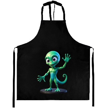 Discover green alien Aprons
