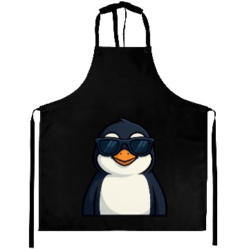 Discover Cool penguin with sunglasses summer funny Aprons
