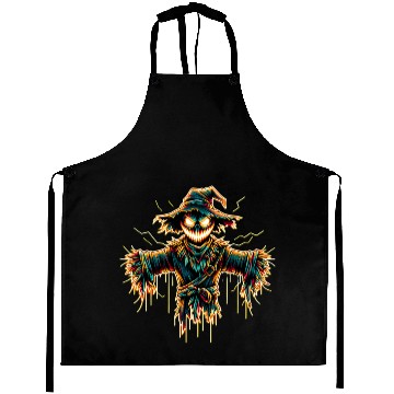 Discover Neon Scarecrow – Haunted Harvest Glow Aprons
