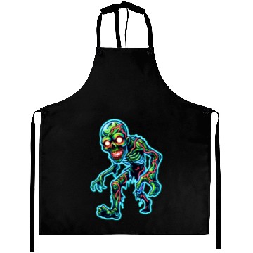 Discover Glowing Zombie Crawler – Toxic Neon Horror Aprons