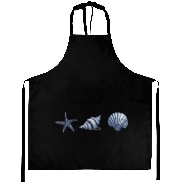Discover Cute Sea Creatures starfish Ocean Watercolor Aprons