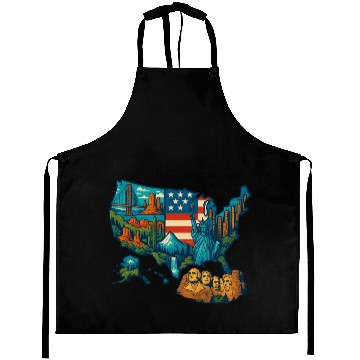 Discover USA Map Aprons Design – National Parks