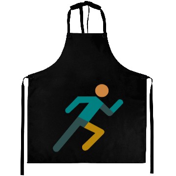 Discover Running Icon – Minimalist Runner Design Aprons