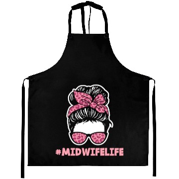 Discover Midwife Life Leopard Print Style Aprons