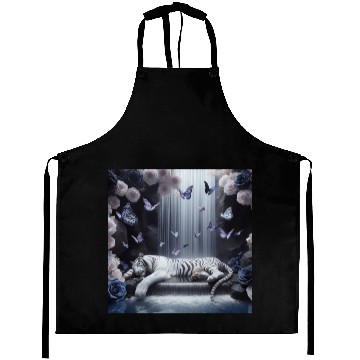 Discover Butterfly Spirit Guardian: White Tiger & Black Ros Aprons
