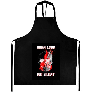 Discover Burn Loud Die Silent Skull Aprons