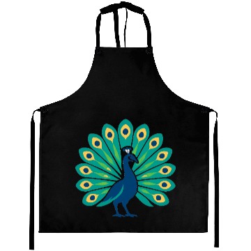 Discover Elegant Peacock Feather Spread Aprons