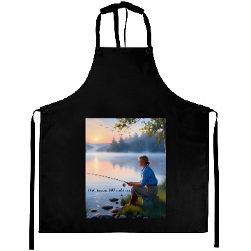 Discover I Fish Because God Said I Can Aprons