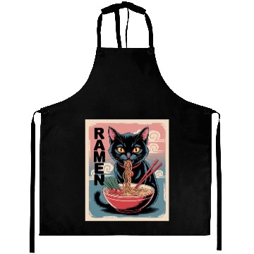Discover Ramen Cat Japanese Style Aprons