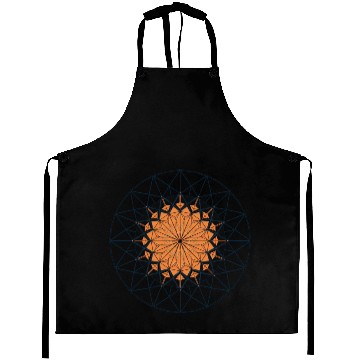 Discover Geometric Sunburst Mandala Aprons