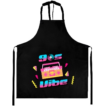 Discover 90s Vibe Retro Nostalgia Boombox Aprons