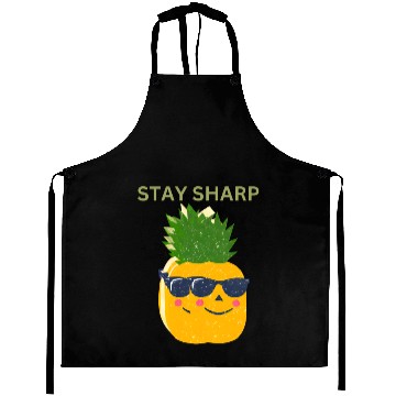 Discover “Stay Sharp” (Pineapple with Sunglasses) Aprons