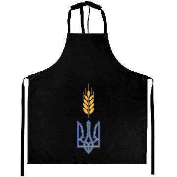 Discover Ukraine Trident Wheat Symbol Ukrainian Heritage Aprons