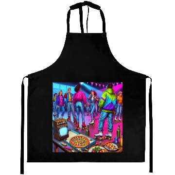 Discover Vibrant Retro Festival Gathering Aprons
