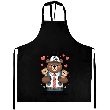 Discover Bear Dad – Beary Best Dad Ever Aprons