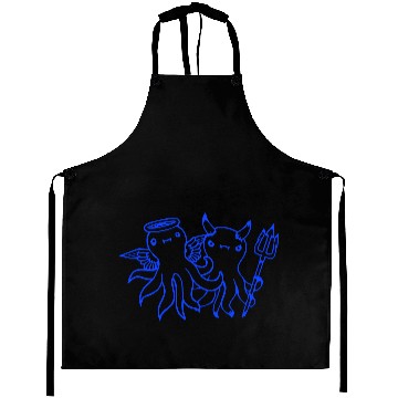 Discover 2 Octopus Devil Angel Heaven Hell Team Two Friends Aprons
