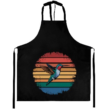 Discover Retro Vintage Hummingbird Lover Nature Gifts Aprons