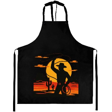 Discover Lasso the Sunset Cowboy Aprons
