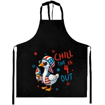 Discover 4th of July Goose Chill the 4th out Aprons