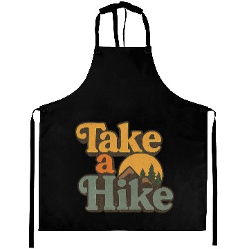 Discover Take A Hike Retro Mountain Aprons