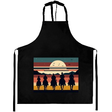 Discover Retro Cowboys in the Sunset Aprons