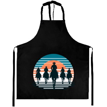 Discover Vintage Cowboy Silhouette Aprons