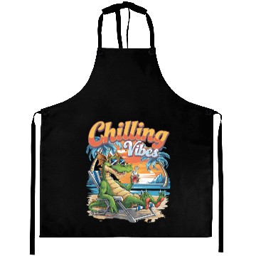 Discover Chilling Vibes Dragon Relaxing Beach Scene With Aprons