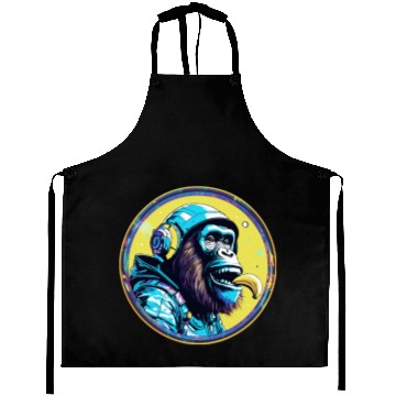 Discover Cool Monkey Logo Aprons
