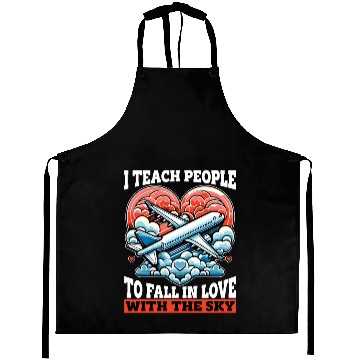 Discover Flight Instructor I Teach People To Pilot School Aprons