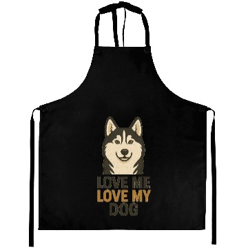 Discover Love Me, Love My Dog – Cute Husky Dog Aprons