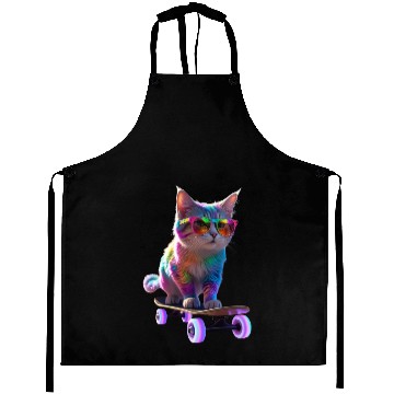 Discover Skate Meow Aprons