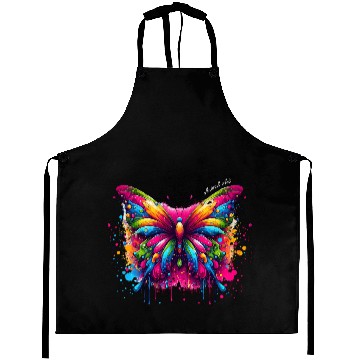 Discover Vibrant Psychedelic Butterfly Artwork Aprons