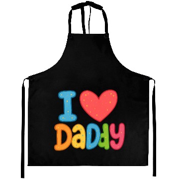 Discover Father's Day gift (I love daddy) Aprons
