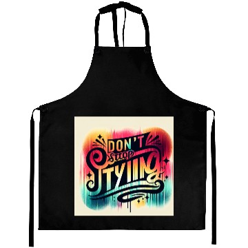 Discover Vibrant Expressionist Typography Aprons