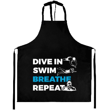 Discover Dive In Swim Breathe Repeat Aprons