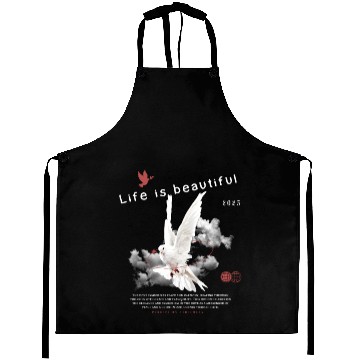 Discover Dove with Globe and Inspirational Quote Aprons