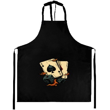 Discover Floral Skull with Cards & Dice Aprons