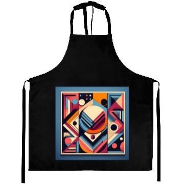 Discover Bold Geometric Shapes Aprons Design