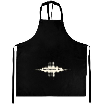 Discover Choose Happiness Soundwave - Music Therapy Gift Aprons