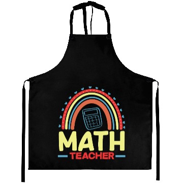 Discover Math Teacher Rainbow Graphic Art Aprons