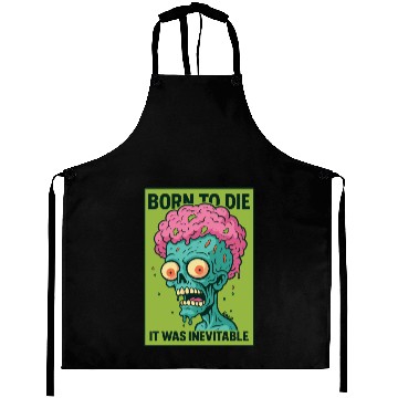 Discover Zombie Head – Born to Die Aprons