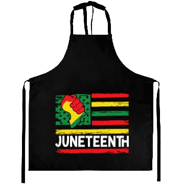 Discover Freedom Day Juneteenth Black And Proud Aprons