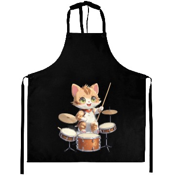Discover Cat Drummer Aprons