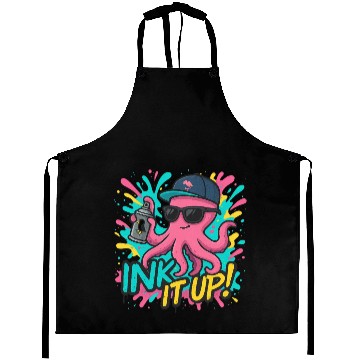 Discover Ink It Up – Cool Graffiti Octopus Street Art Desig Aprons