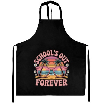 Discover School's Out Forever Retired Teacher 2025 Aprons
