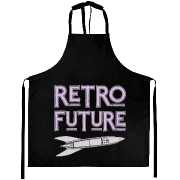Discover Retro Future Rocket Nostalgia Aprons